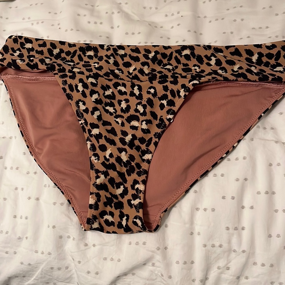 Aerie leopard print bikini bottoms